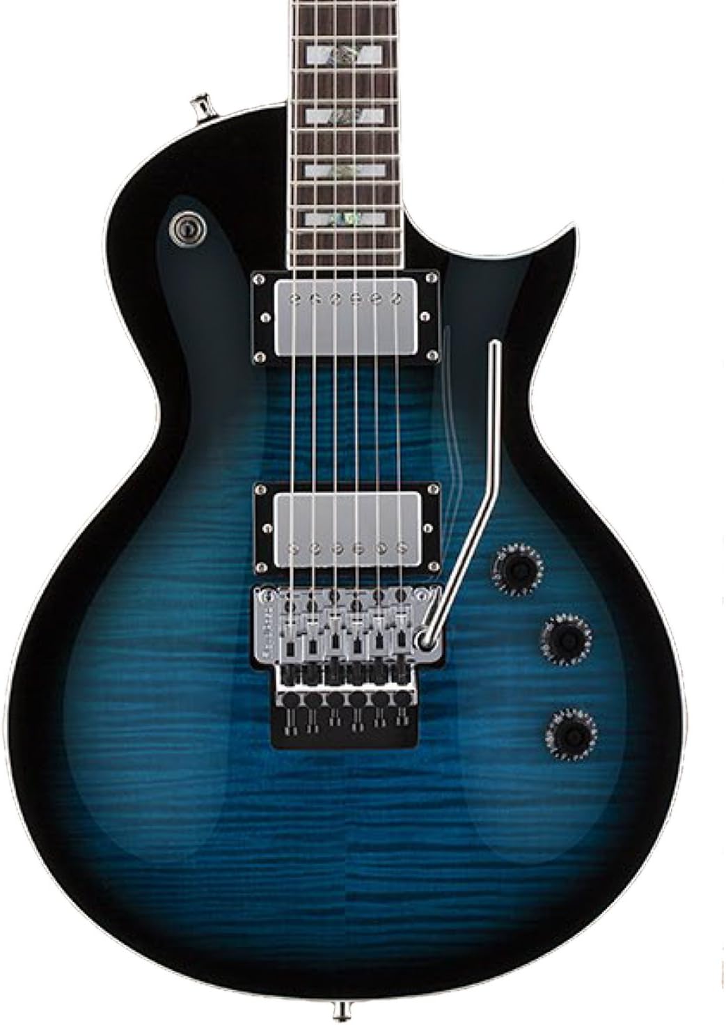 ESP Guitars 4 String Solid-Body Electric Guitar, Right Handed (LAS1FRFMBLKAQSB)