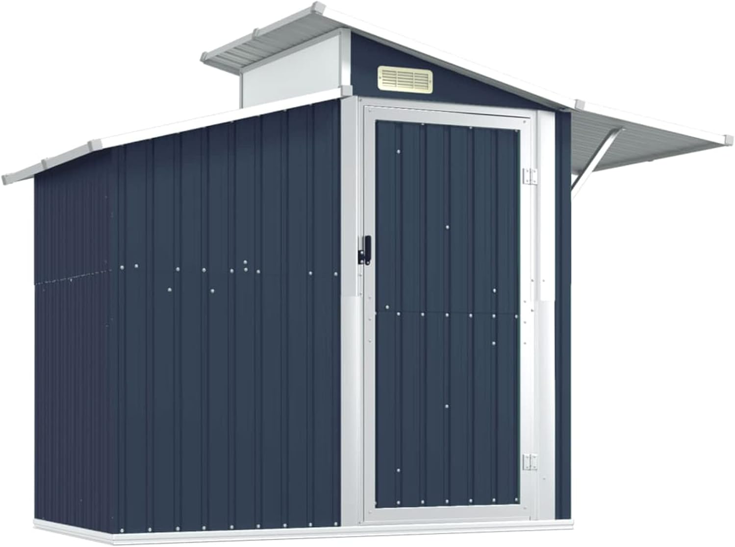 Garden Shed, Large Galvanized Steel Outdoor Storage Shed with Vents for Backyard, Patio, and Lawn Organization