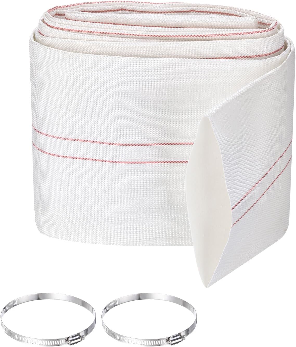 Pool Backwash Hose,5 Inch x 30ft Drain Discharge Pump Hoses,2pcs Clamps,White YESSC897