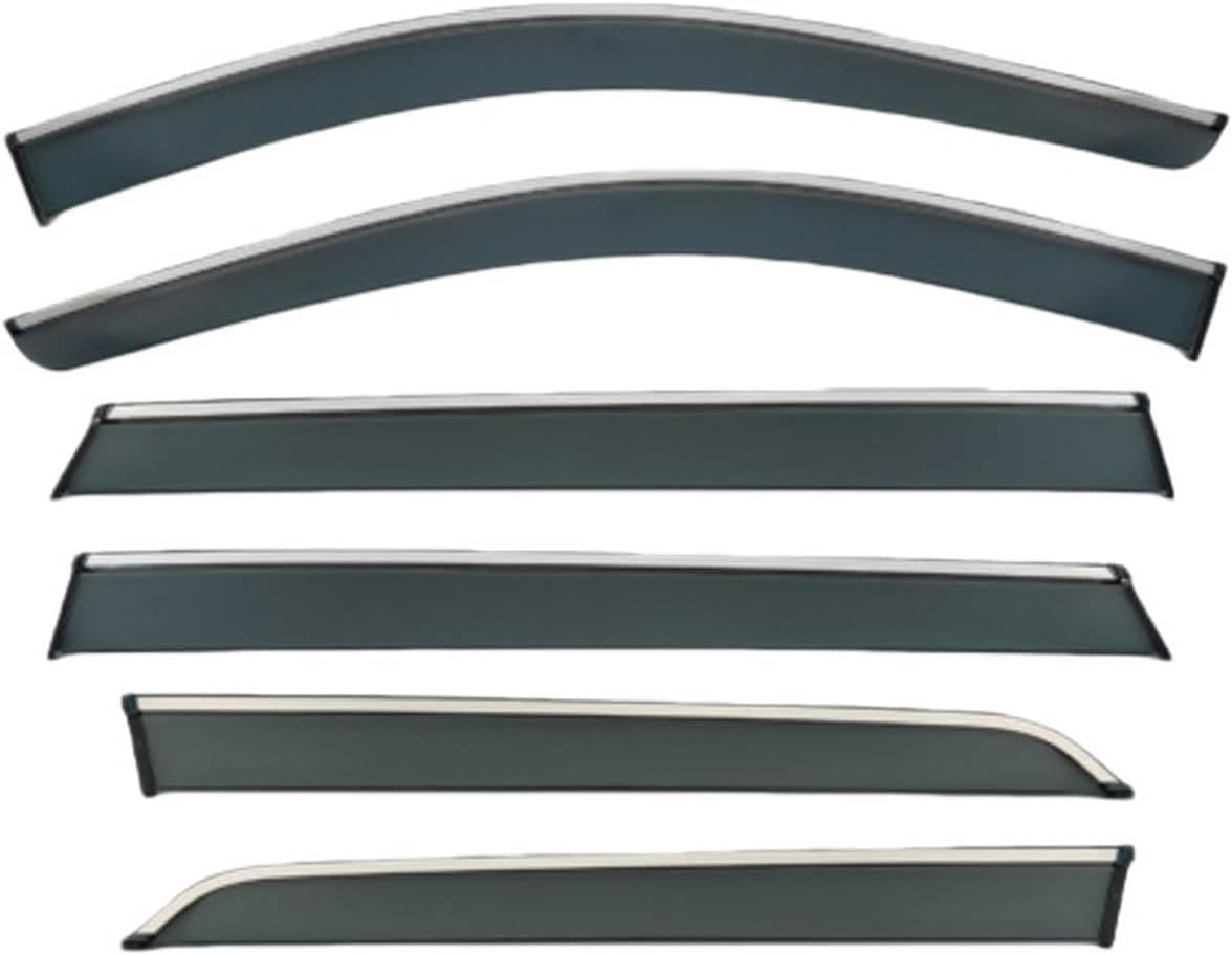 Window Deflectors for Lincoln Aviator MK2-U611 2020+, Sun Rain Guard Window Visors Vent Shades with Bright Stripes Car Accessories,6PCS