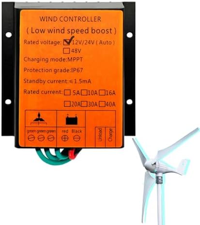 24V 10000W MPPT Wind Charge Controller - 12V/24V/48V Auto Charger for Wind Turbine & Solar Panel, Efficient Home Energy Management with Dump Load Function