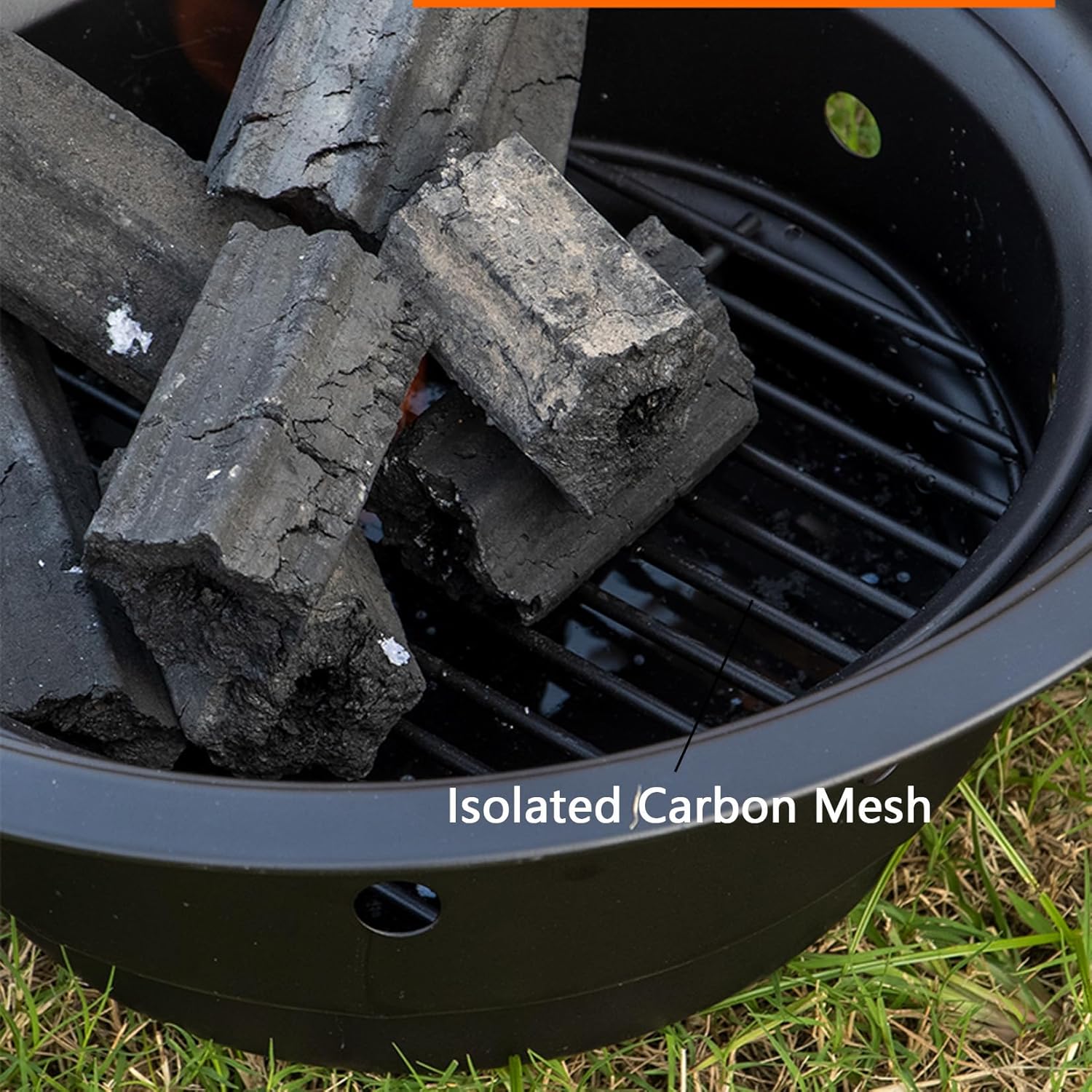 Collapsible Metal Fire Pit,Multiple Ventilation Holes to Help The Fire,Stable and Functional Barbecue for Garden,Patio and Terrace Fires,47 x 35 x 19cm