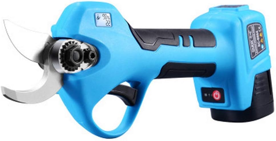 Electric Pruning Shears LCD Digital Garden Pruner Branch Scissors Cutters Cordless with 2 Rechargeable Battery Professional Power Secateurs