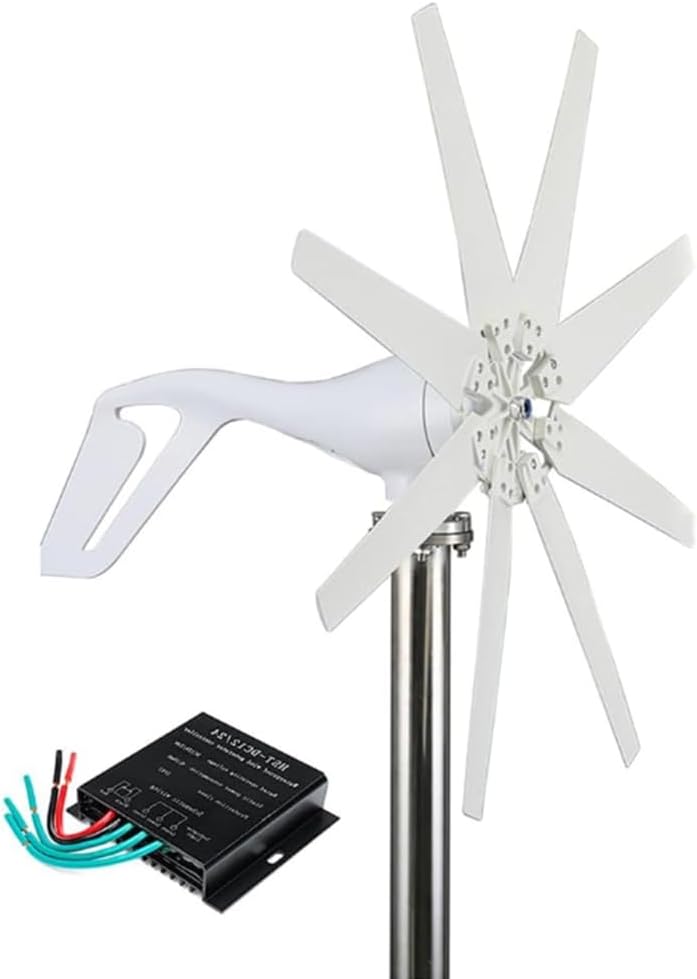 48V,12000W Wind Turbine, 8 Blade Wind Turbine Generator Kit with Controller, for Marine, Home,Windmill Generator Suit for Hybrid Solar Wind System