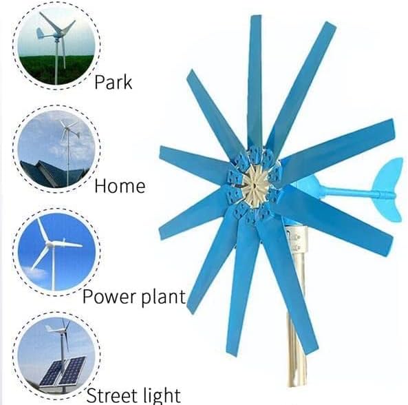 LiuSj JUnSt 12000W Small Home Wind Turbine Generator Kit 12V -220V Horizontal Turbine Wind Turbine Motor for Street Lamps with Controller