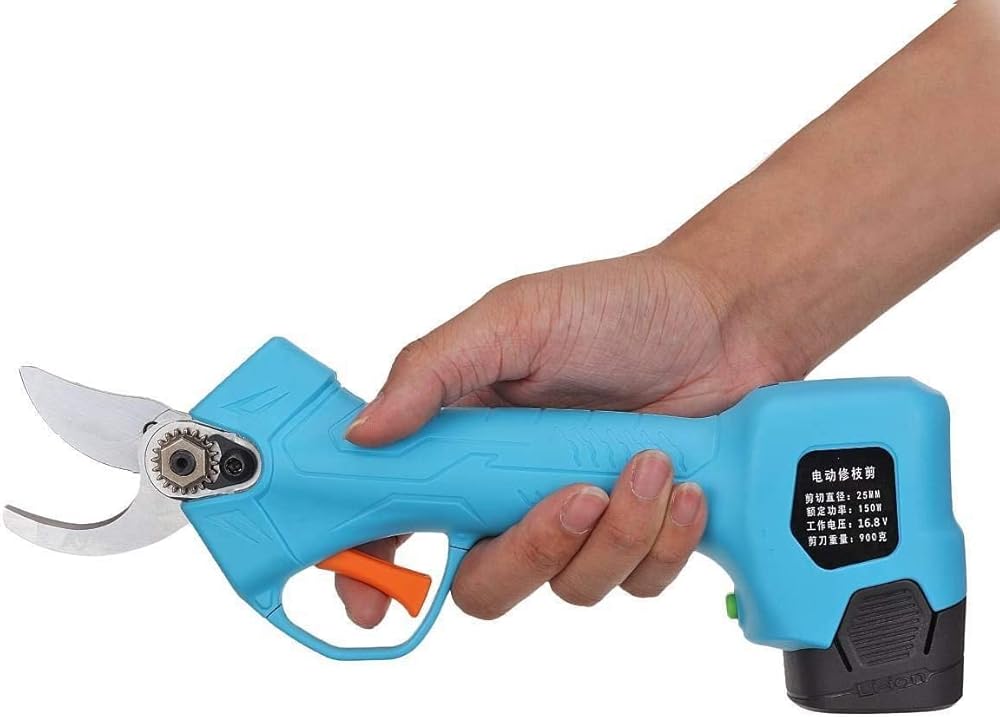Professional Electric Pruning Shears 16.8V Cordless Pruner with 2 Battery Fruit Tree Pruning Shears Garden Cutter Garden Tools Pruning Cutting Shears Grafting Shears