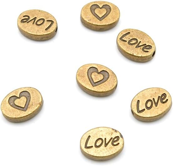 1190 Pieces Jewelry Making Charms Findings Antique Bronze Brass Fashion Jewellery Wholesale Supplies Pendant Lots Bulk Supply W4IG8 Love Heart Beads