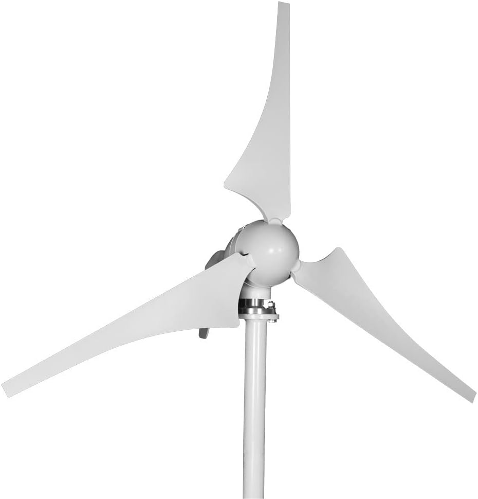 Wind Turbine, 1000W 48V Volt Energy Nylon Fiber Blade Horizontal Home Wind Turbines Wind Generator Power Wind mil with MPPT Controller(MPPT Controller,12V)