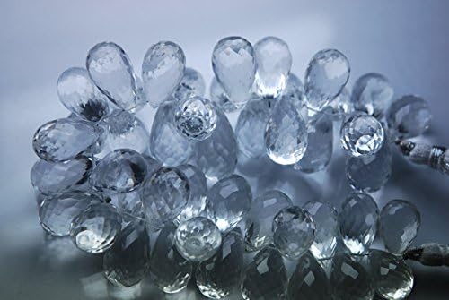 13 inch natural beads strand of 18-20mm faceted drop crystal quartz gemstone briolletes beads for DIY jewelry - necklace, bracelet, earring, ring.