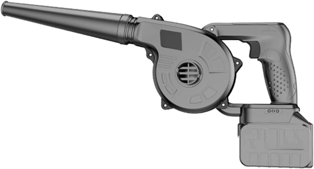 Electric Leaf Blower Cordless Leaf Dust Vacuum 2-in-1 Designed Blower with Battery Charger for Yard Cleaning Clear. (Size : One Battery and one Charge) (Two Batteries and one Charge)