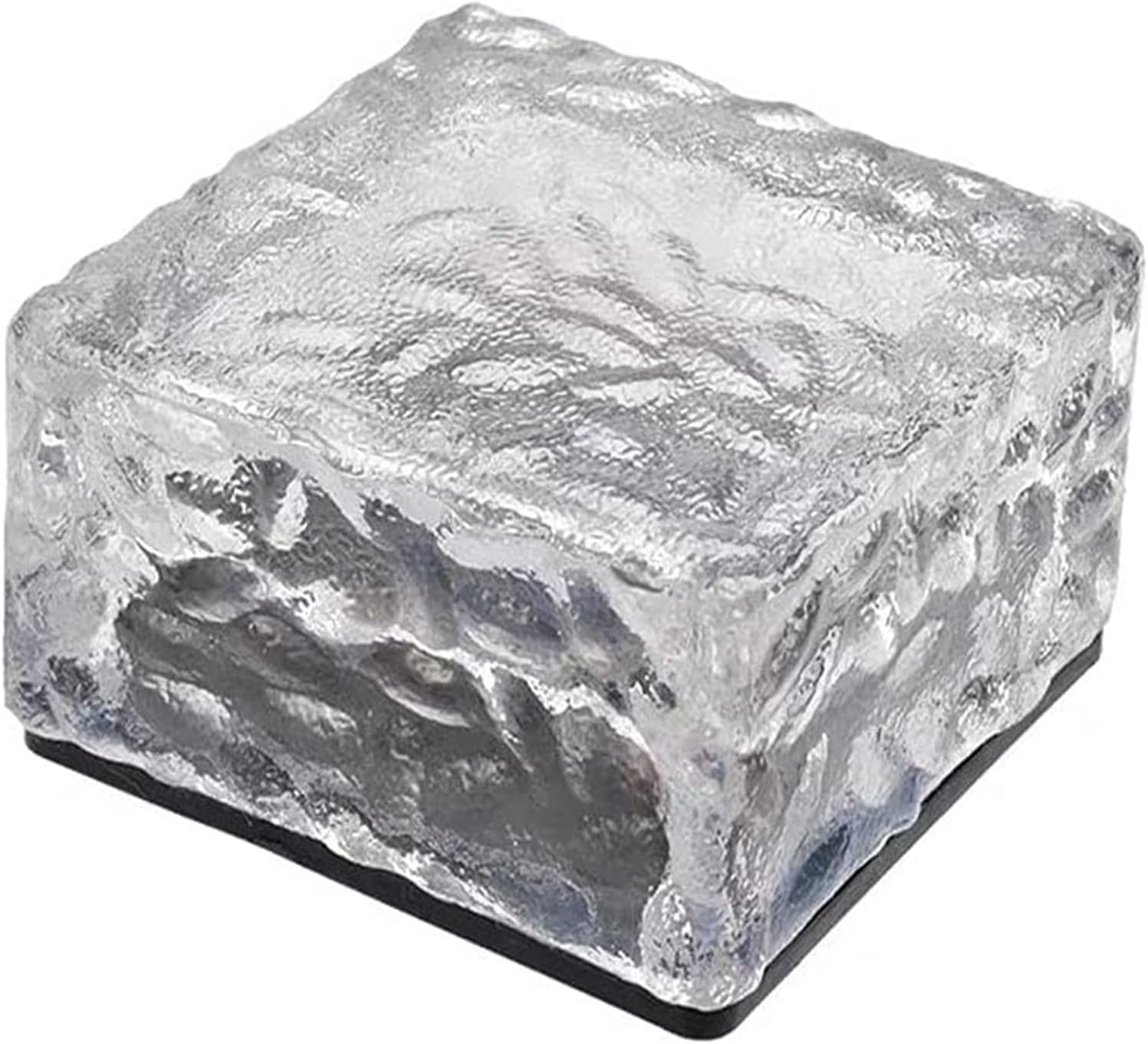 Courtyard light Square Waterproof Solar Pillar Light Solar Ice Brick Outdoor Lights Solar Deck Fence Post LampOutdoor Post Light Fixture Classic Square Pillar Lamp ( Color : Yellow Light , Size : 5.4*