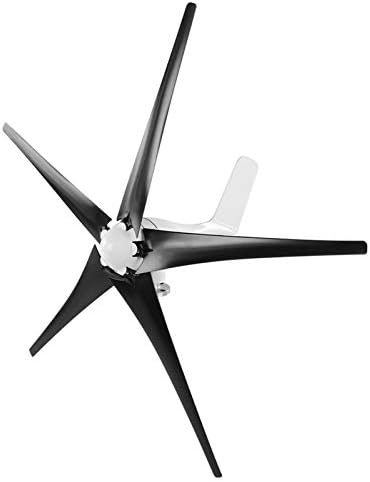 Hilitand 800W Windmill Generator 5 Blade Small Wind Turbines Kit Industrial Energy Equipment (Black 24V)