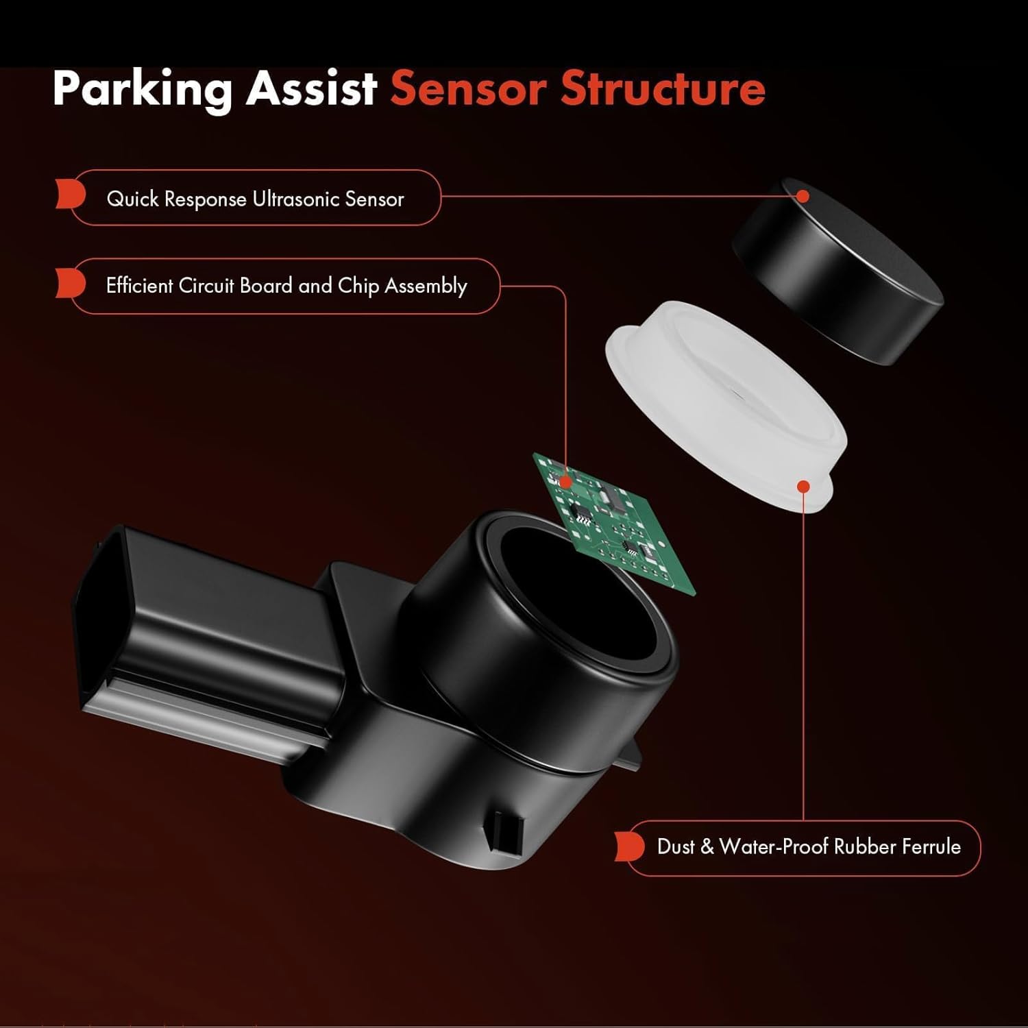Parking Aid Sensor for F&ord F250 Super Duty 2004-2005 3F2Z-15K859-BA Car Parking Assist Sensor Internal Accessories