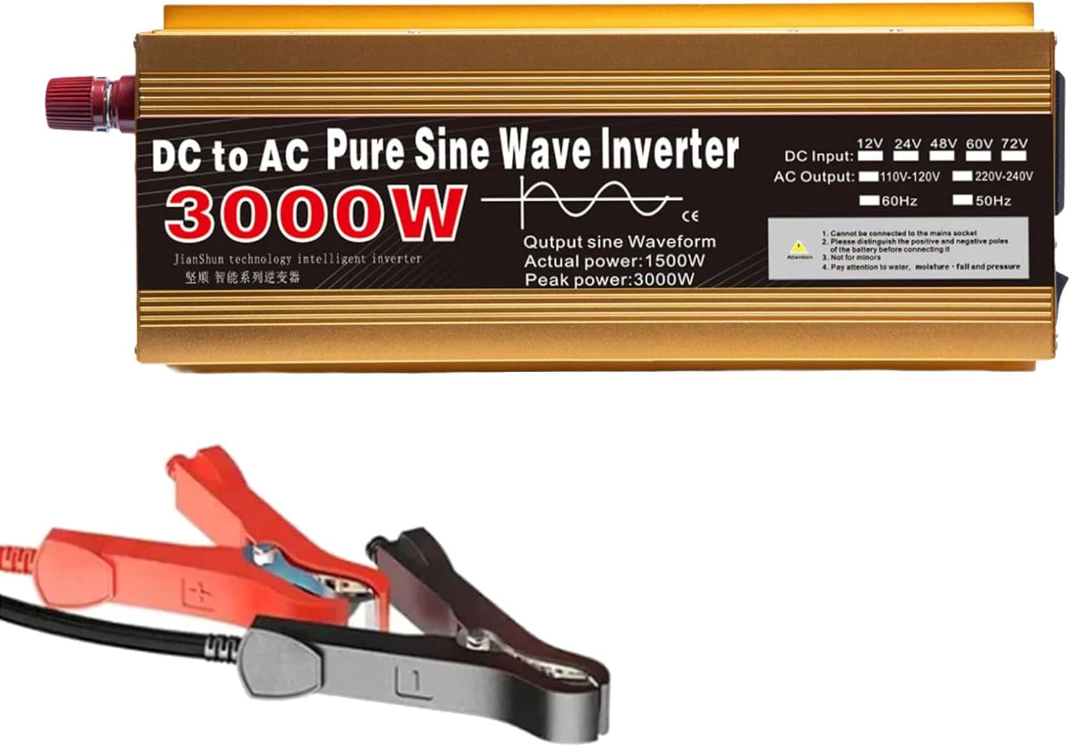 Power Inverters, ABS Sine Waving Solar Inverters 12V Input High Efficiency Sine Waving Power Inverters ABS for Outdoor & Professional Use