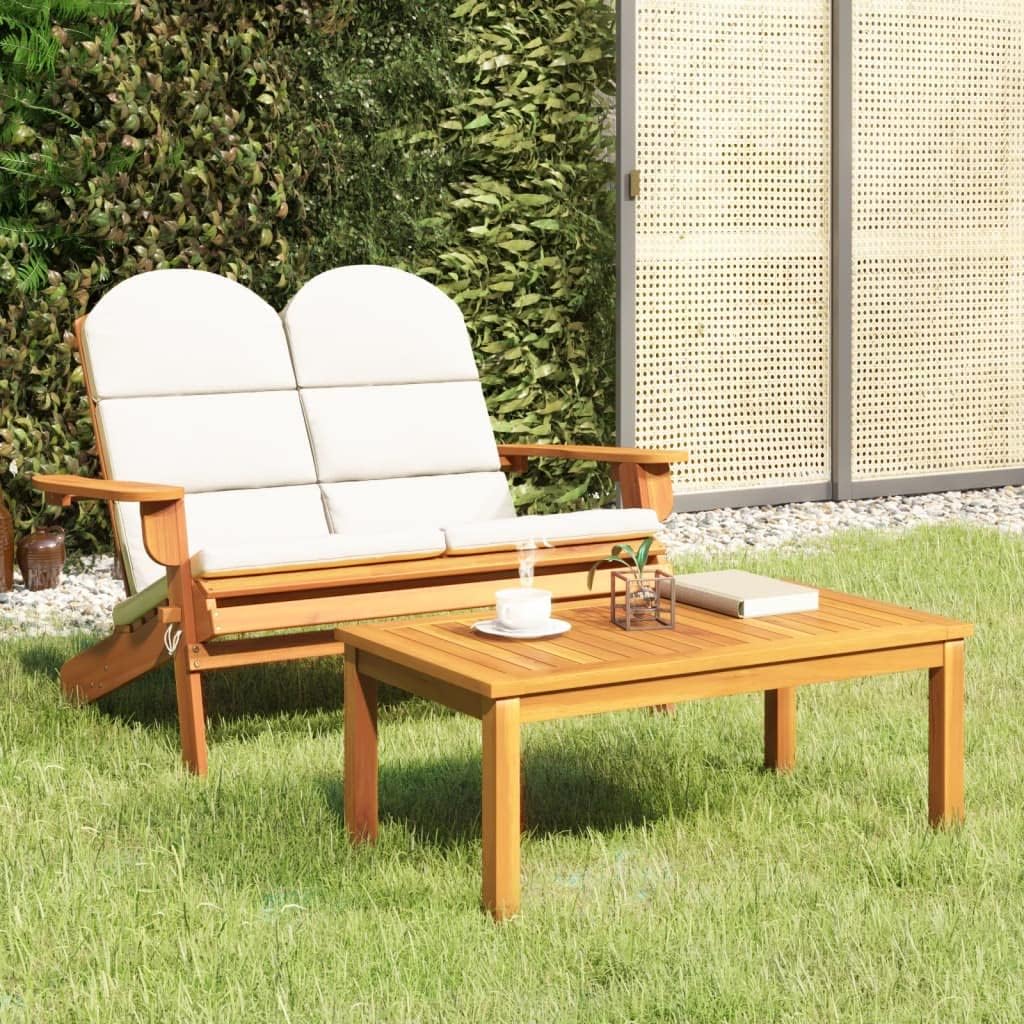 2 Piece Adirondack Patio Lounge Set Solid Wood Acacia,Adirondack Style Patio Lounge Set Solid Acacia Wood Comfortable Outdoor Furniture Patio Furniture Sets, Outdoor Furniture Sets