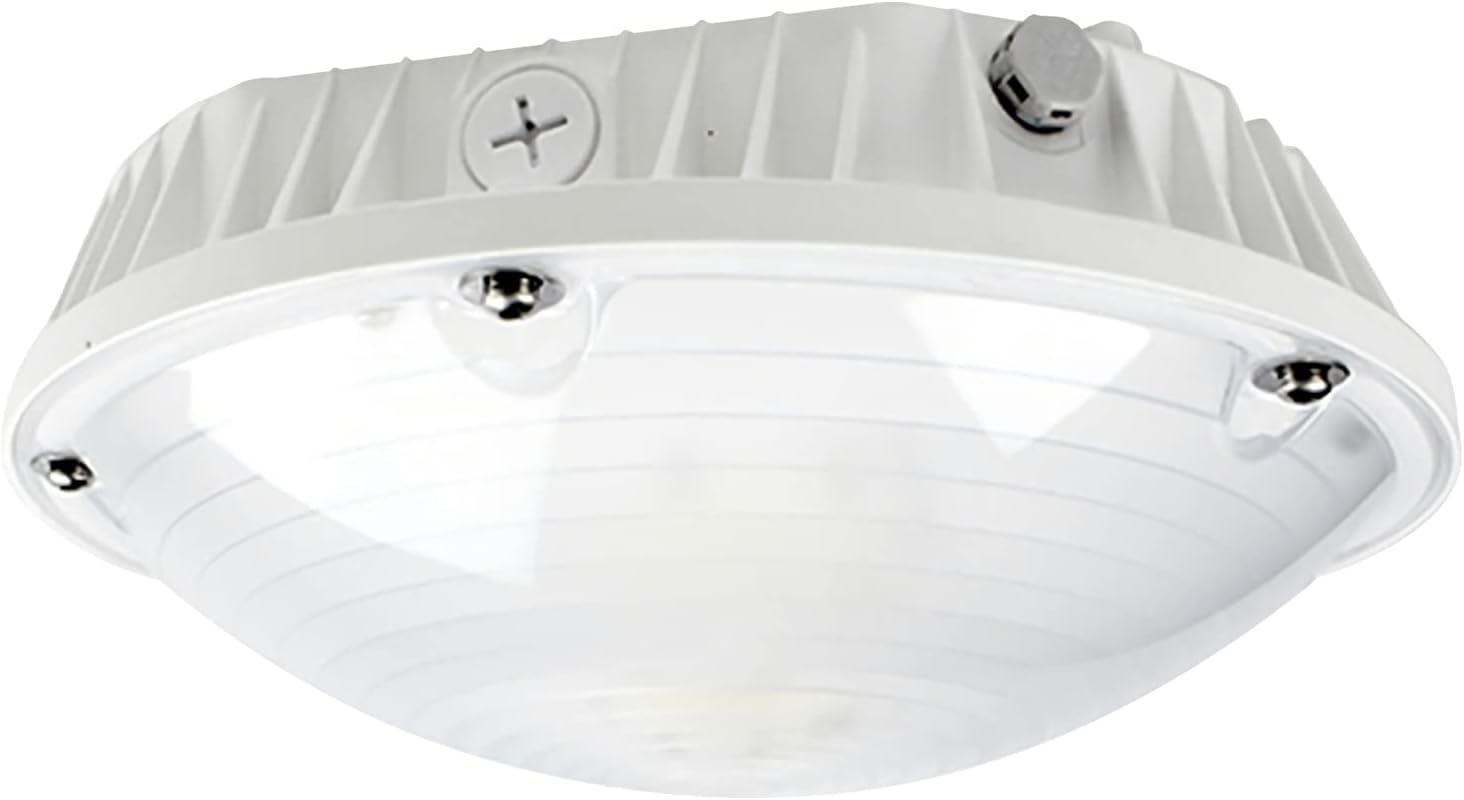 OSTEK 60W LED Canopy Light with Motion Sensor 8400Lm(140lm/w) 180-250w HPS/MH Equiv 5000K Outdoor Garage Ceiling Light 100-277VAC IP65 for Gas Station Canopy Lighting ETL&DLC, 5 Years Warranty