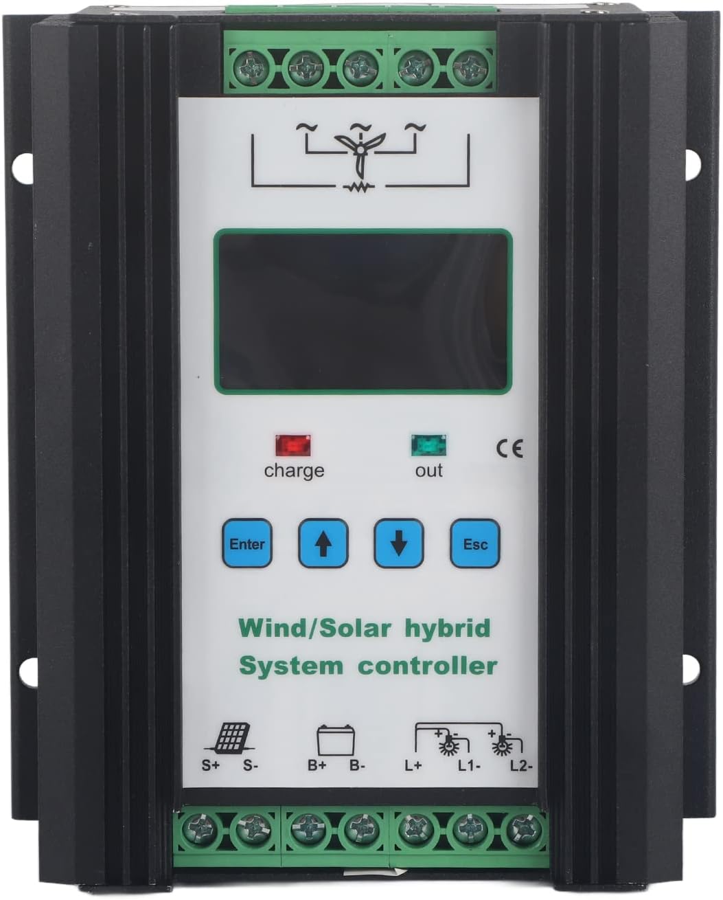 Wind and Solar Energy Hybrid Controller, Digital Intelligent Boost Charging Regulator, 50A 12V 24V - High Efficiency Digital Control, Built - in Protection Features, Ideal for
