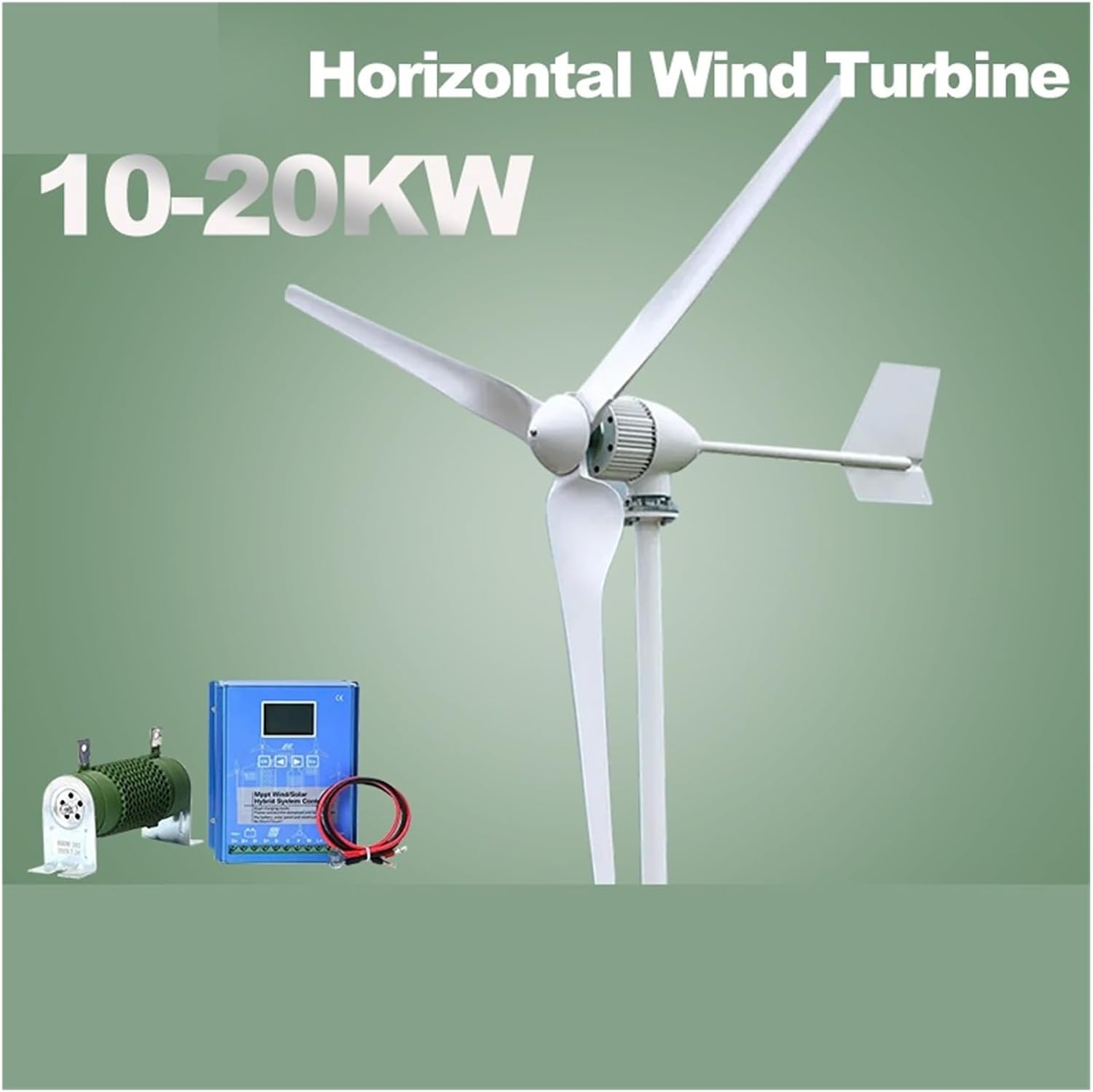 10000W Horizontal Wind Turbine Generator Kit 12V 48V 20000W Wind Turbine Generator for Home Use with Controller Low Starting Speed for Home(12V_20KW)