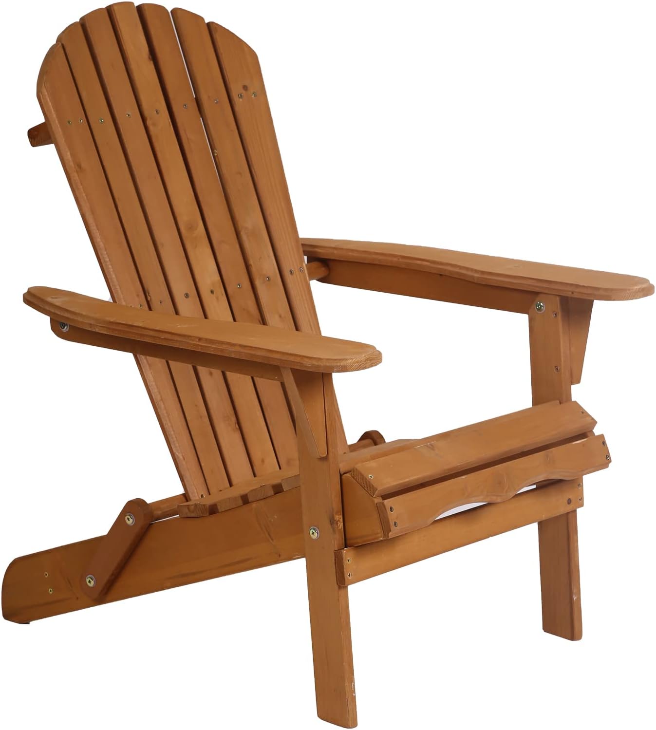Adirondack Chair Lawn and Folding Chair Weather Resistant Patio Chair Outdoor Chairs Patio Seating Fire Pit Chairs Wood Chairs for Adults Yard Garden (Natural)