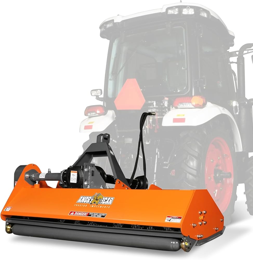 68'' Working Width 3 Point PTO Flail Mower with 8inch Left/Right Hydraulic Side Shift,for 30-60hp CAT 1 Tractor, NAM68H