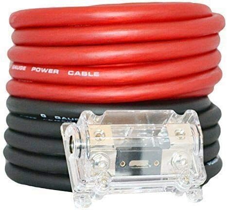 KIT0-25RB 0 Gauge 50' Red/Black Power/Ground Wire Amplifier Amp Kit KIT0-25RB