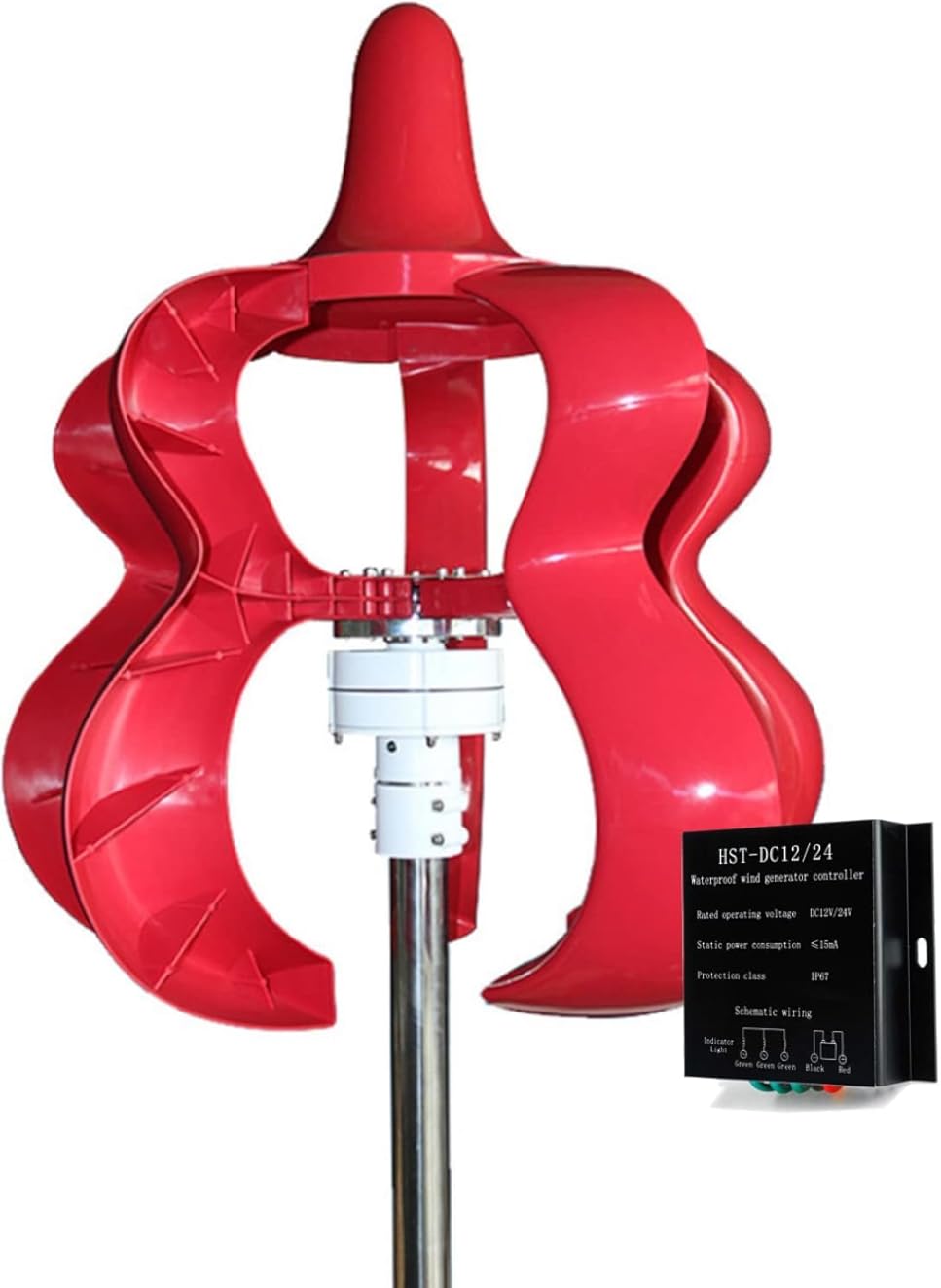 CAJUCA Wind Turbine Generator Kit 8000W Wind Turbine Motor 5 Blades Wind Power Generator with Charge Controller for Home Marine Industrial Energy