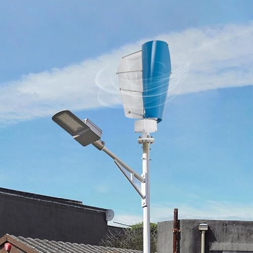 12000W Magnetic Levitation Wind Turbine Generator Kit with MPPT Controller - Vertical Wind Power for Home, Street Lighting, and Boats - 12V White