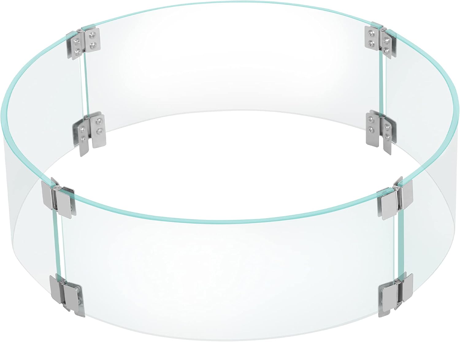 BALI OUTDOORS Round Gas Fire Pit Glass Wind Guard, 20 x 6 inch Clear Tempered Glass Flame Shield, Fire Table Accessory Shield for Outdoor, Garden, Patio, Backyard