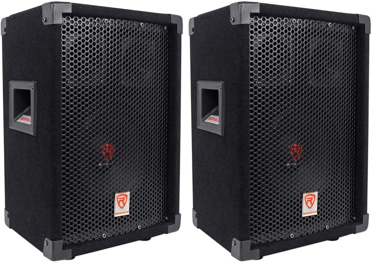 Rockville RSG8 300W Peak / 100W RMS 2-Way 8-Ohm Passive DJ/Pro PA Speaker, Pole Mountable, 8