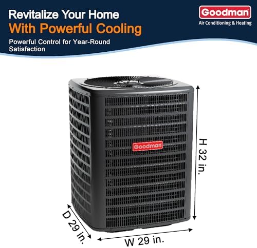 2.5 Ton 14.3 SEER2 Goodman Upflow/Downflow Air Conditioner System with Models GLXS4BA3010 and CAPTA3026C3