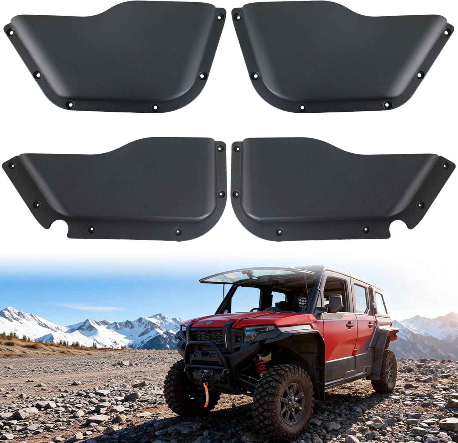Interior Door Pockets for Polaris Xpedition XP 5/ADV 5 NorthStar 2024 2025+ Accessories, Front & Rear Interior Door Inside Storage Box Cup Holder(4PCS)