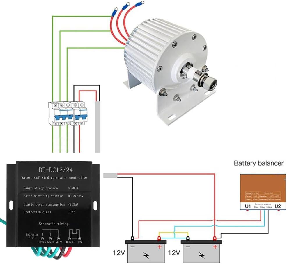 12V,10000W 600R/M Gearless Permanent Magnet Generator, 220V Low Speed AC Alternatorvertical Wind Turbine Generator with Base Use