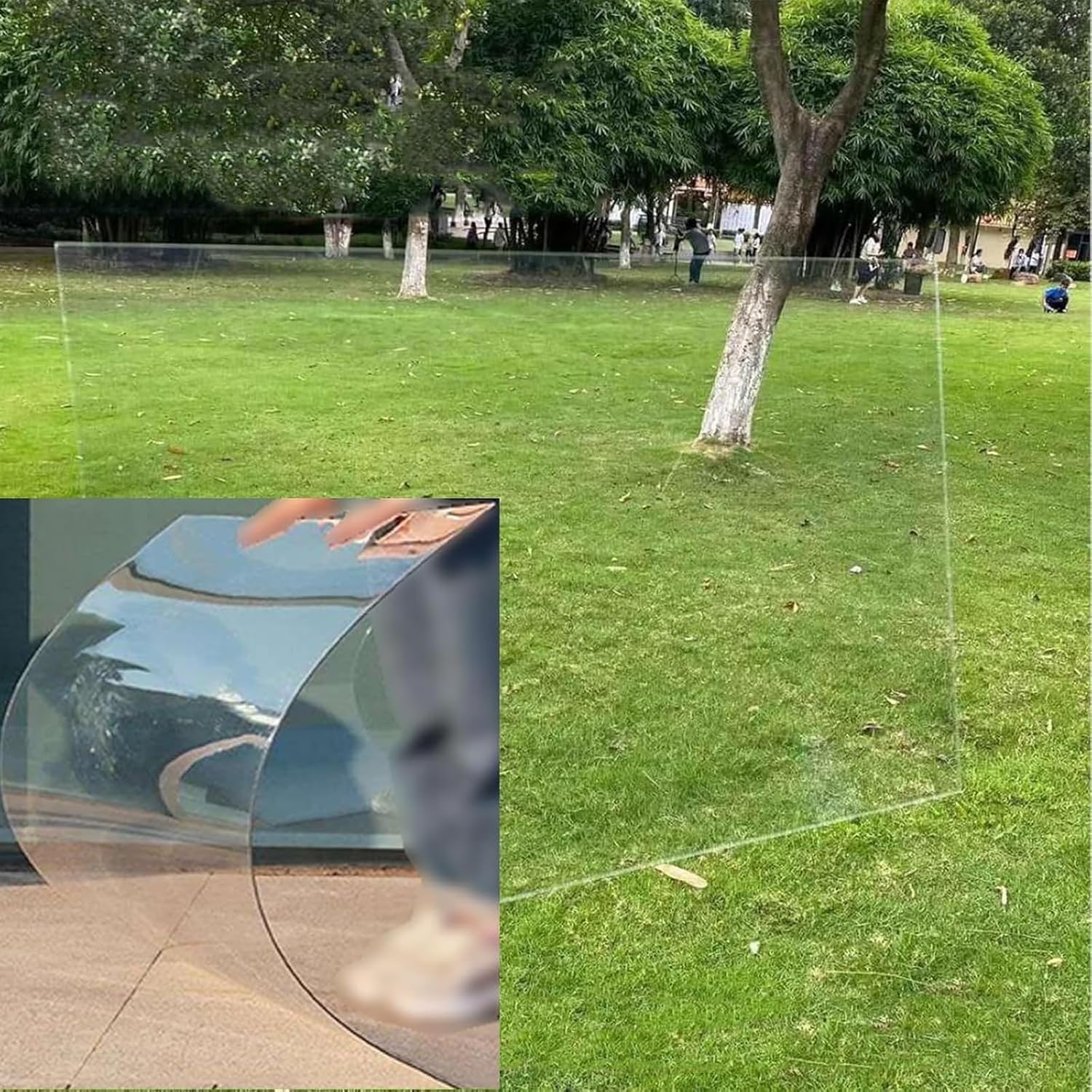 Fully Transparent Plastic roof Panels are Used to Cover The Roofs of Garden Houses, Chicken coops, and pavilions and terraces(3.3 x 65.6ft)