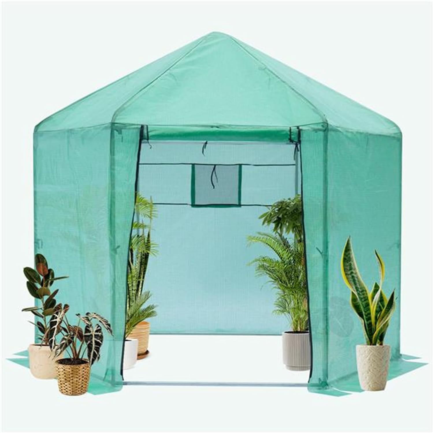 Outdoors Greenhouse Gardening Small Greenhouse, Walk-in Greenhouse, Outdoor Garden Warm Hot House, for Flowers, Vegetables, Tropical Plants