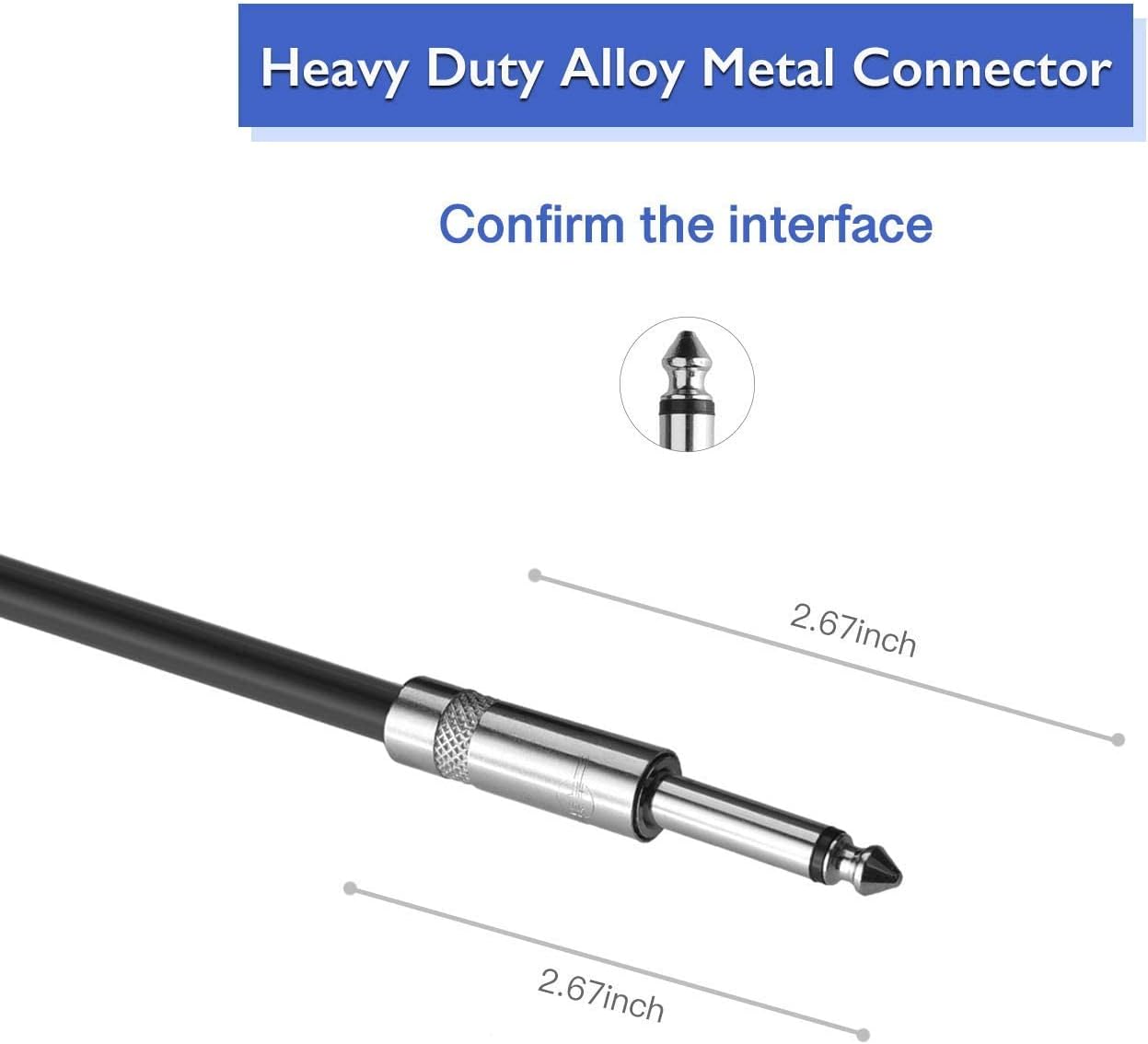 2Pack 50 ft + 2Pack 25 ft 1/4'' to 1/4‘’ Speaker Cables
