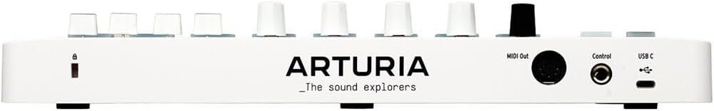 Arturia MiniLab 3 Compact MIDI Keyboard and Pad Controller | White Bundle with 6ft MIDI Cable + Microfiber Cleaning Cloth (3 Item)