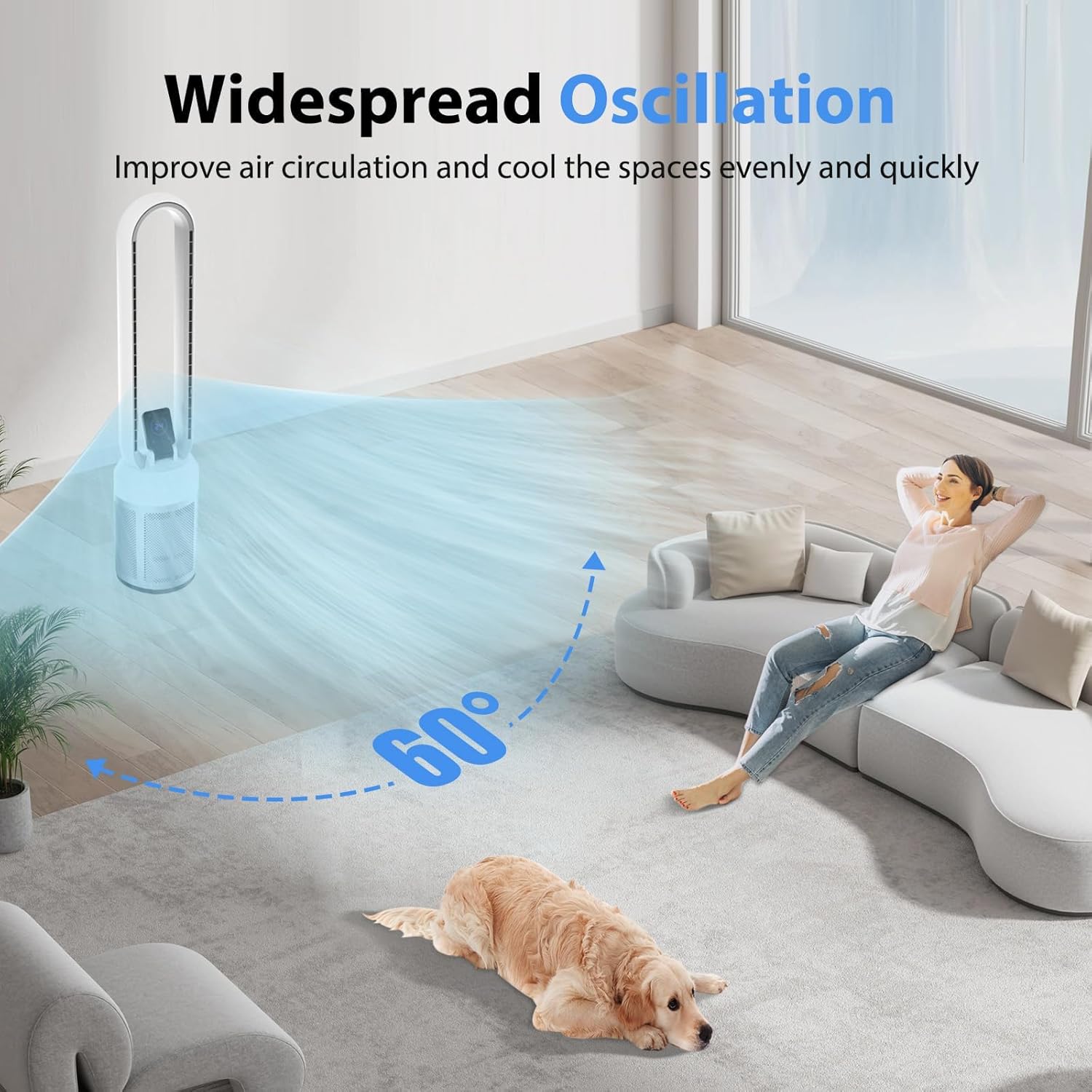 Bladeless Fan for Bedroom, 38