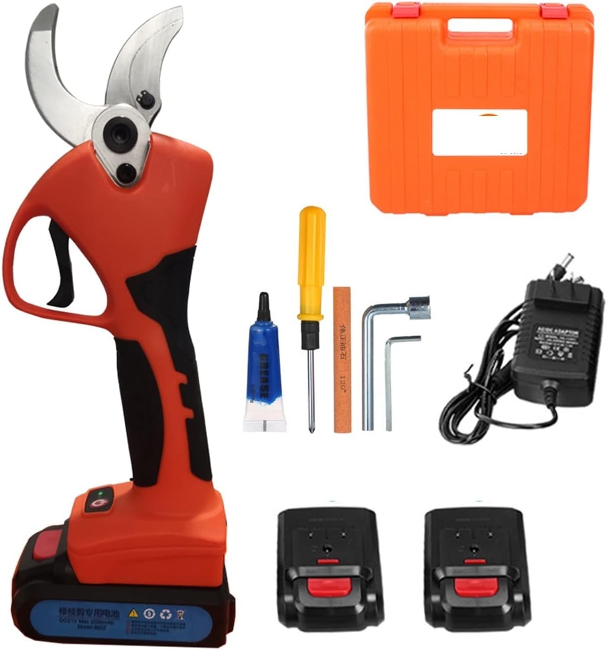 Electric Pruning Shears, 21V Cordless Pruner Lithium-ion Pruning Shear Efficient Scissors Bonsai Electric Tree Branches Garden Tools Electric SC-8605