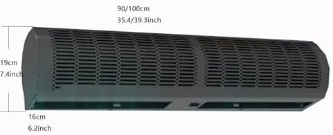 23-inch, 35-inch, 39-inch Black Commercial Thin Door Air Curtain Machine, High-Efficiency Energy-Saving Natural Wind(100cm(39.3inch))