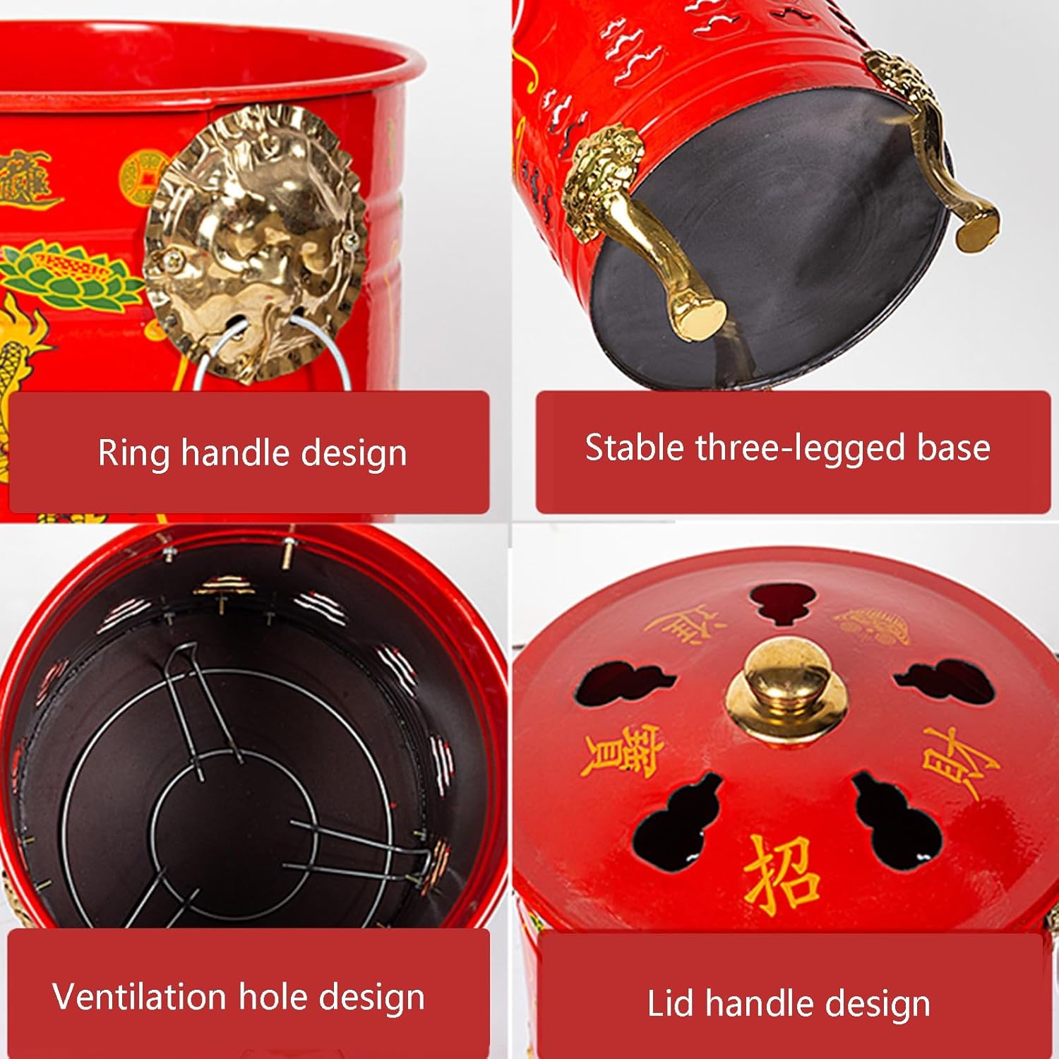 Stainless Steel Incinerator Cage with Lid,Paper burning barrel With anti-scalding handle，Burn Barrel, Outdoor Fire Pits,burn barrel trash，portable incinerators，Stainless Steel Burn Barrel，outdoor, par