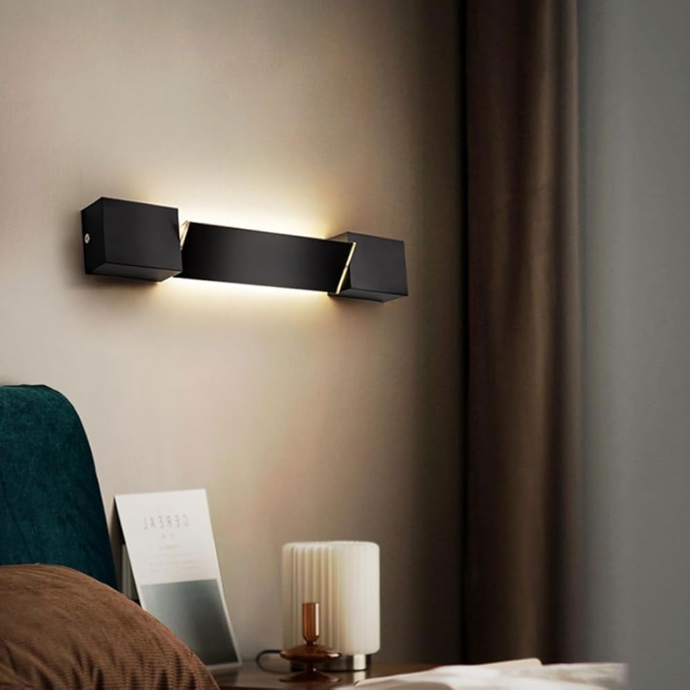 Modern LED Wall Sconce, 350° Roation, 4500K Natural Light,Wall Mounted Decor Lamp, Industrial Wall Light Fixture, Vanity Light, Bedside Lamp For Bedroom Hallway Reading Lighting Fixtures(33cm