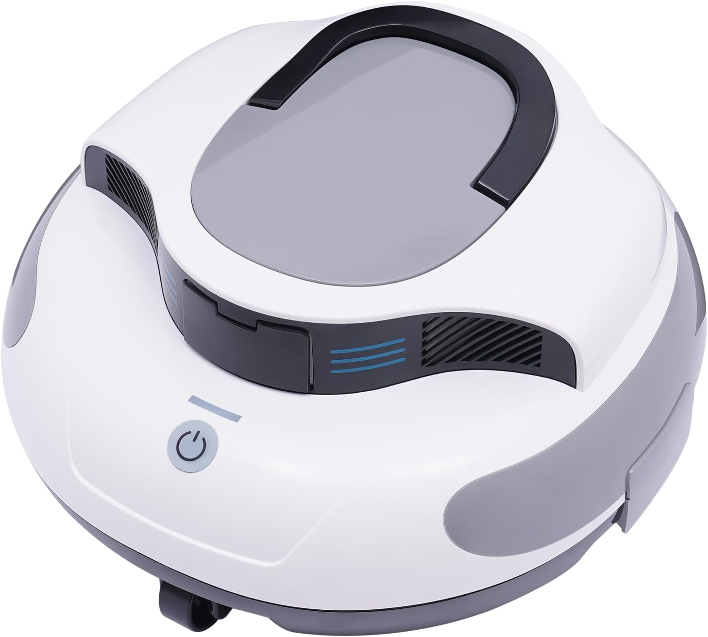 Automatic Pool Cleaning Machine, 75 Min Runtime Cordless Swimming Pool Cleaner Integrates Cleaning and Filtering, Dual Strong Brushless Motors for Inground Flat Pools Up to 807ft², White