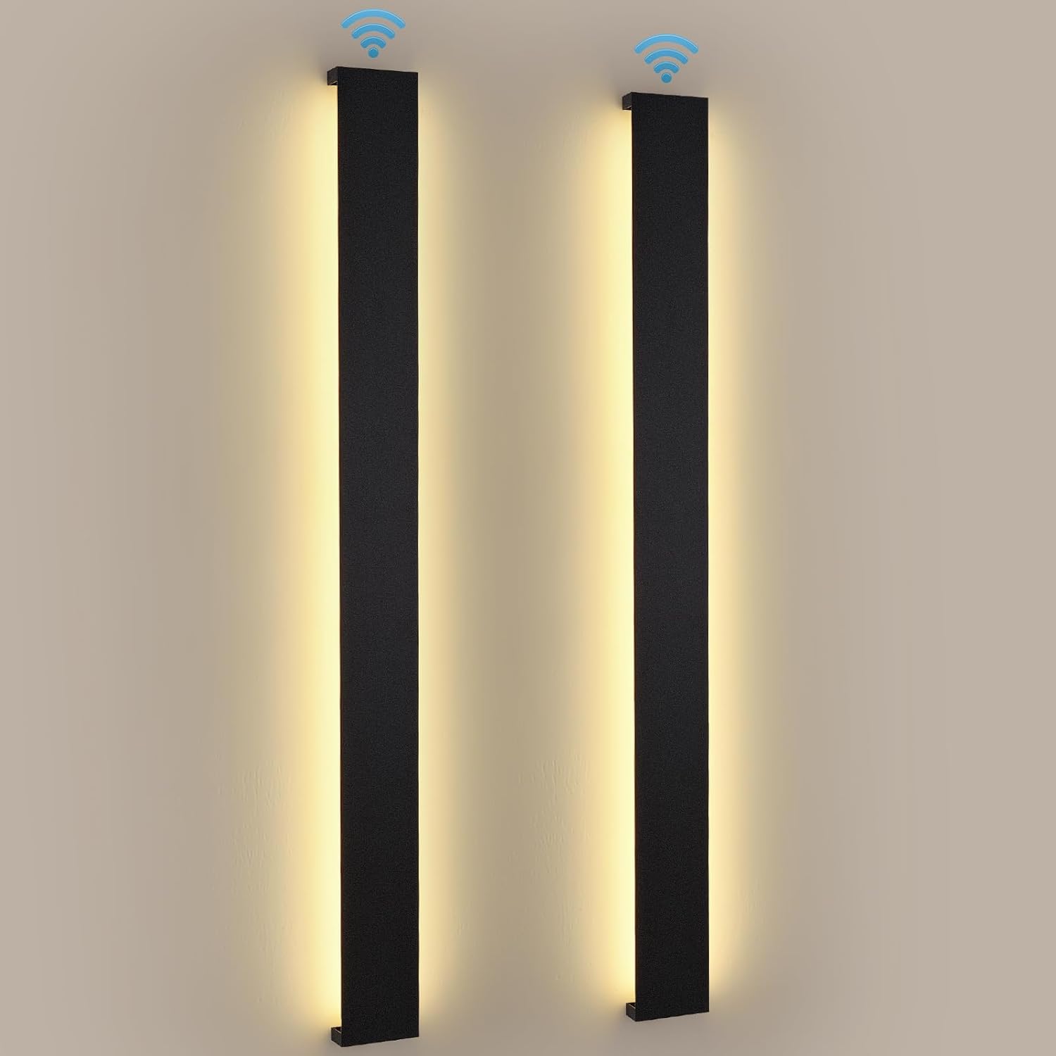 Dusk to Dawn Outdoor Light,47inch Wall Light Fixtures Waterproof Exterior Wall Sconce Light Fixture,Modern Black Wall Sconcesfor House, Porch, Garage,2pk