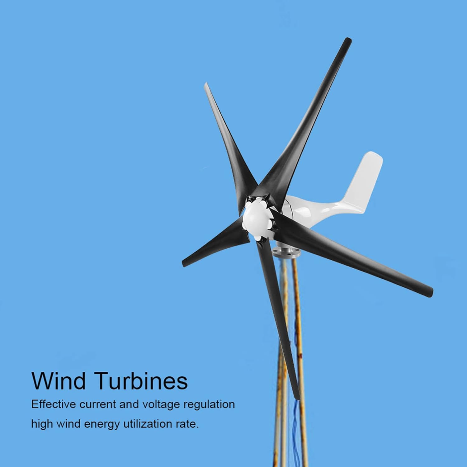 Wind Generator, 1600W 5 Blade Small Wind for Industrial Energy Equipment,Dynamo (12V)