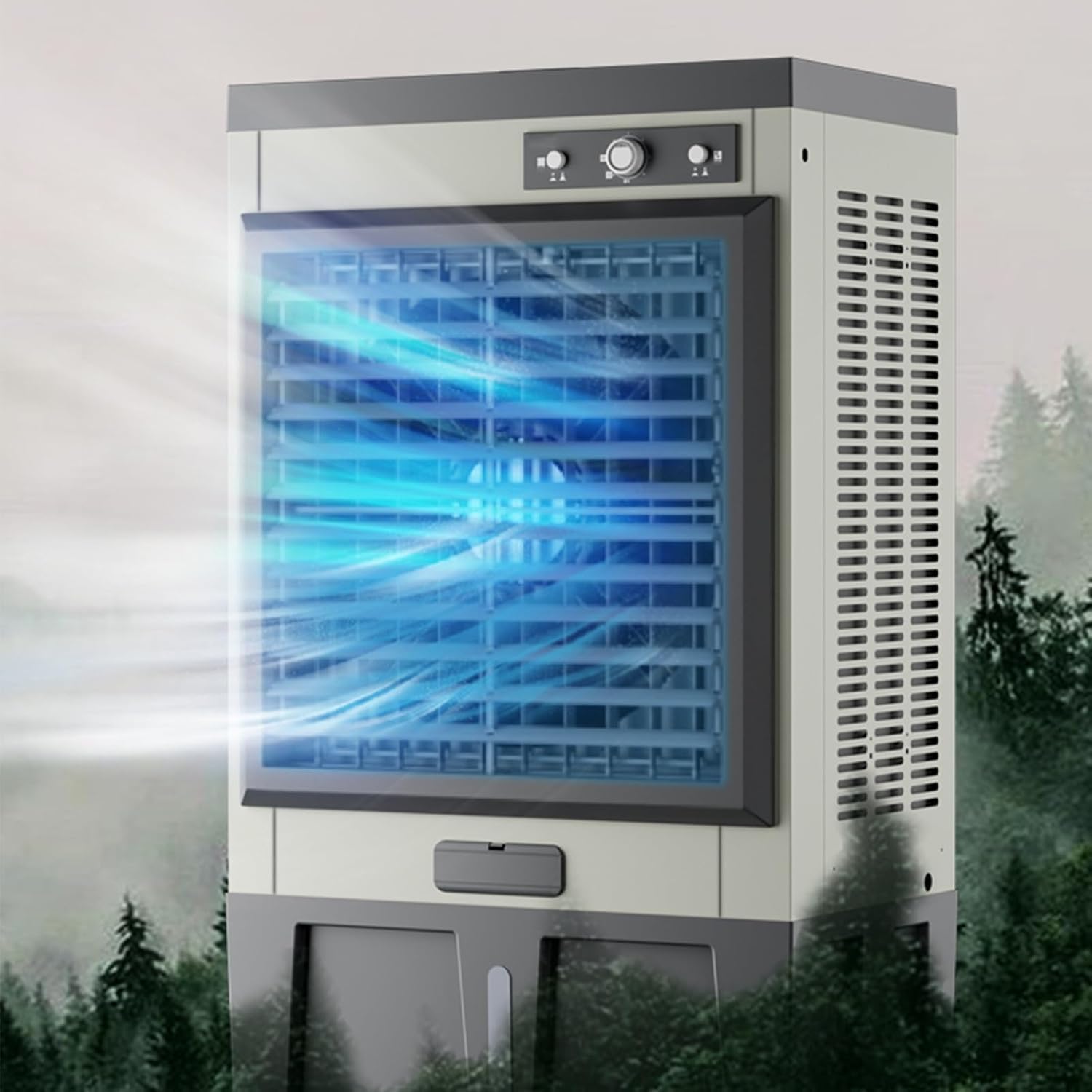 Portable Air Conditioners, Evaporative Air Cooler with Water Tank and Wheel, 3 in 1 Swamp Cooler Thats Blow Cold Air for Room(76.5 * 49 * 150cm)