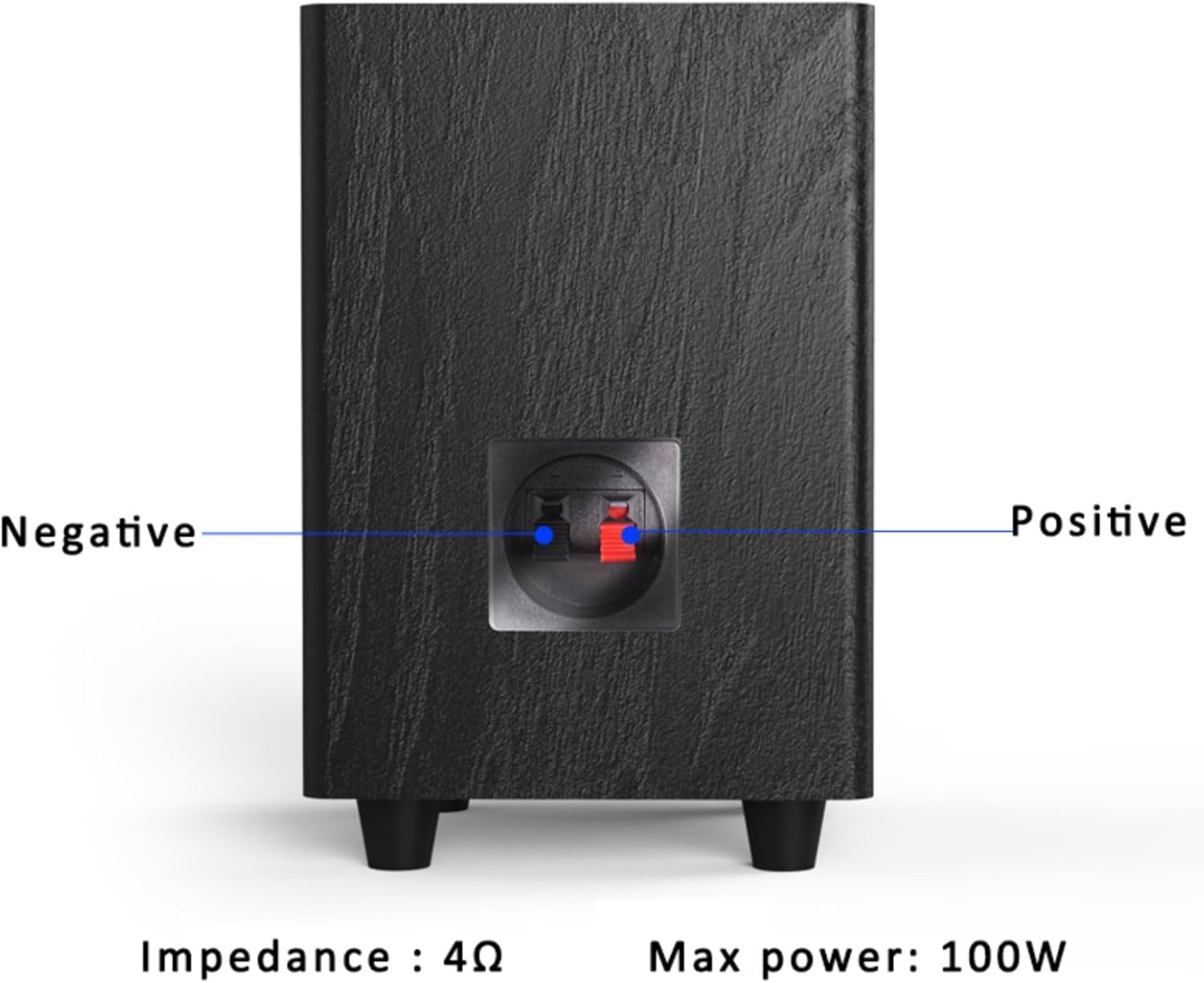 6.5 Inch Passive Subwoofer, 100W Power Heavy Bass Powerful Sound Synthetic Fiber Wood Material, Passive Speaker for Home Theater Party Plug and Play