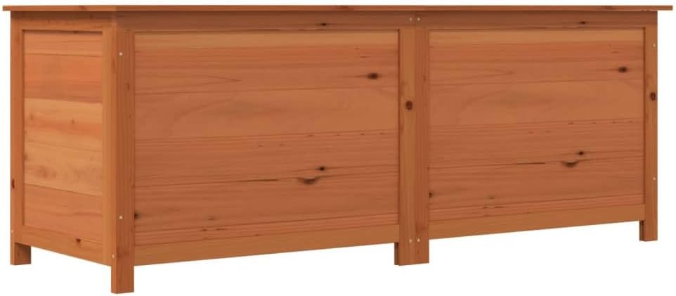 vidaXL Cushion Box Brown Solid Fir Wood Medium Cushion Box Rectangular