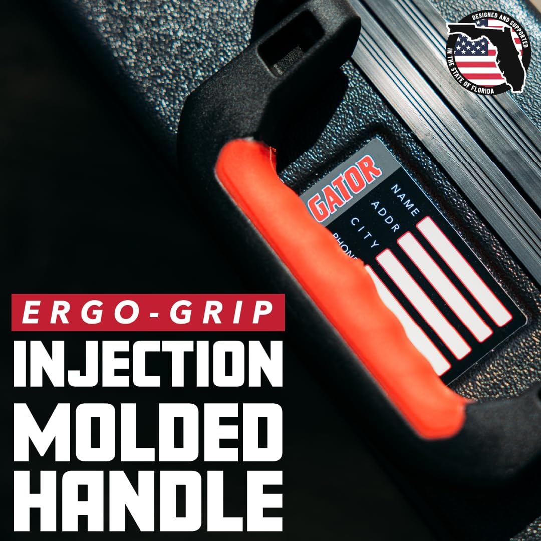 Gator Cases Molded Flight Case for Strat/Tele Style Electric Guitars with TSA Approved Locking Latch, (GTSA-GTRELEC)