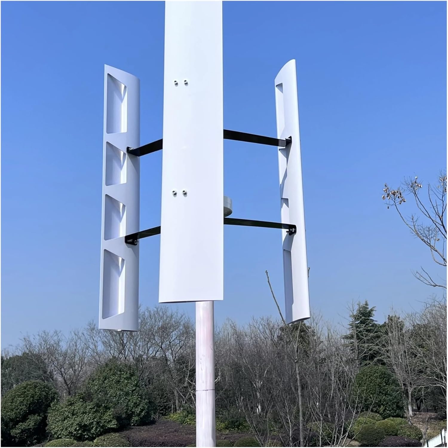 Wind Turbine Generator Kit, 5000W Wind Turbine nerator Household Energy Stora System Vertical Home Appliance 48V Low Wind Speed Starting Wind Turbine for Hybrid Solar Wind System(12V)