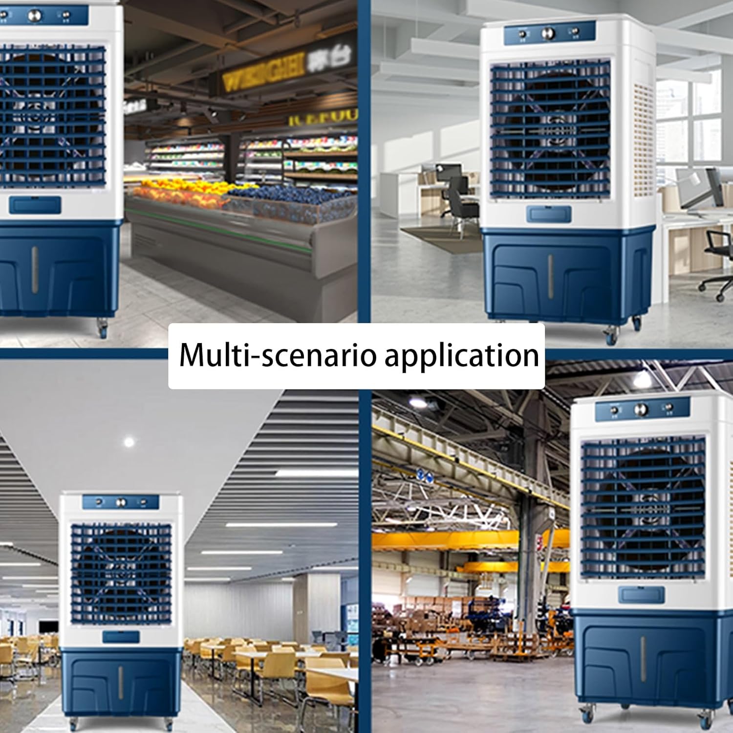 Evaporative Air Cooler, Portable Air Conditioners with Water Tank and 3 Speeds, 3 in 1 Fast Cooling Fan for Room Office Garage